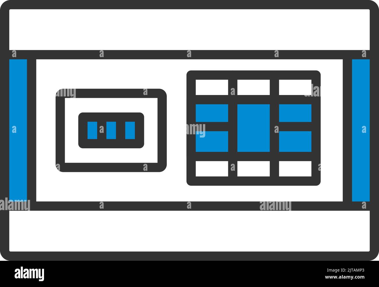 Circuit Breakers Box Icon. Editable Bold Outline With Color Fill Design. Vector Illustration. Stock Vector