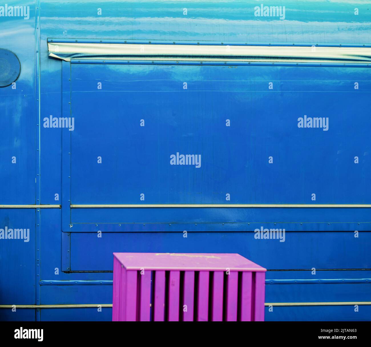 blue truck body. vehicle bodywork Stock Photo Alamy