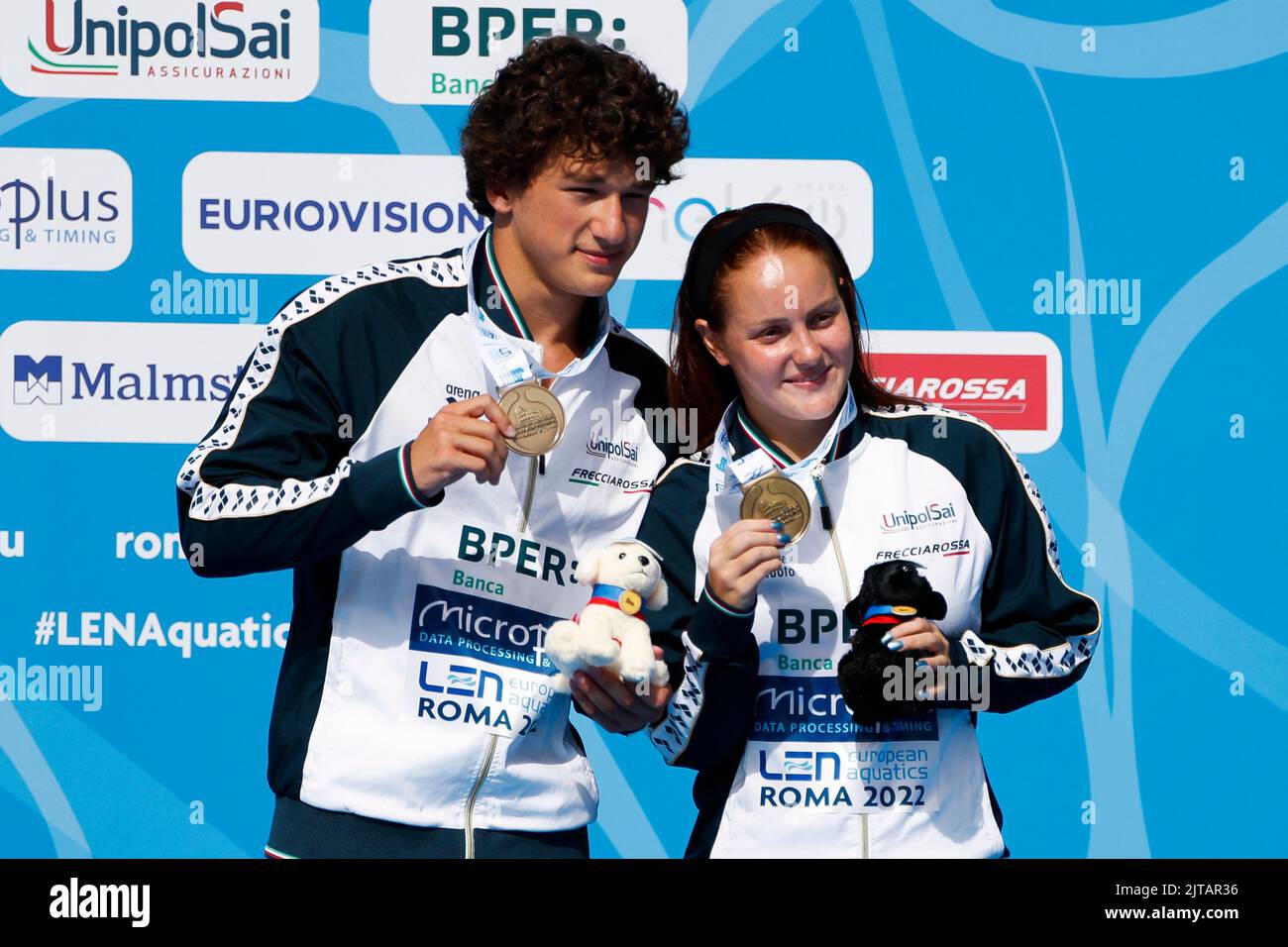 Rome, Italy, 17th August 2022. Chiara Pellacani and Matteo Santoro of