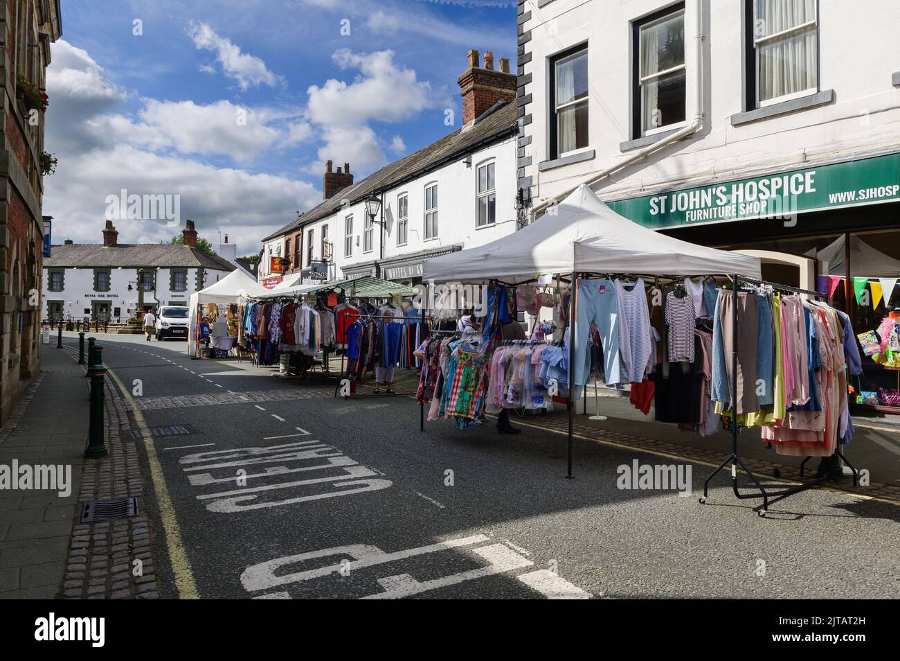 High Street Garstang on Market Day, Lancashire Stock Photo Alamy