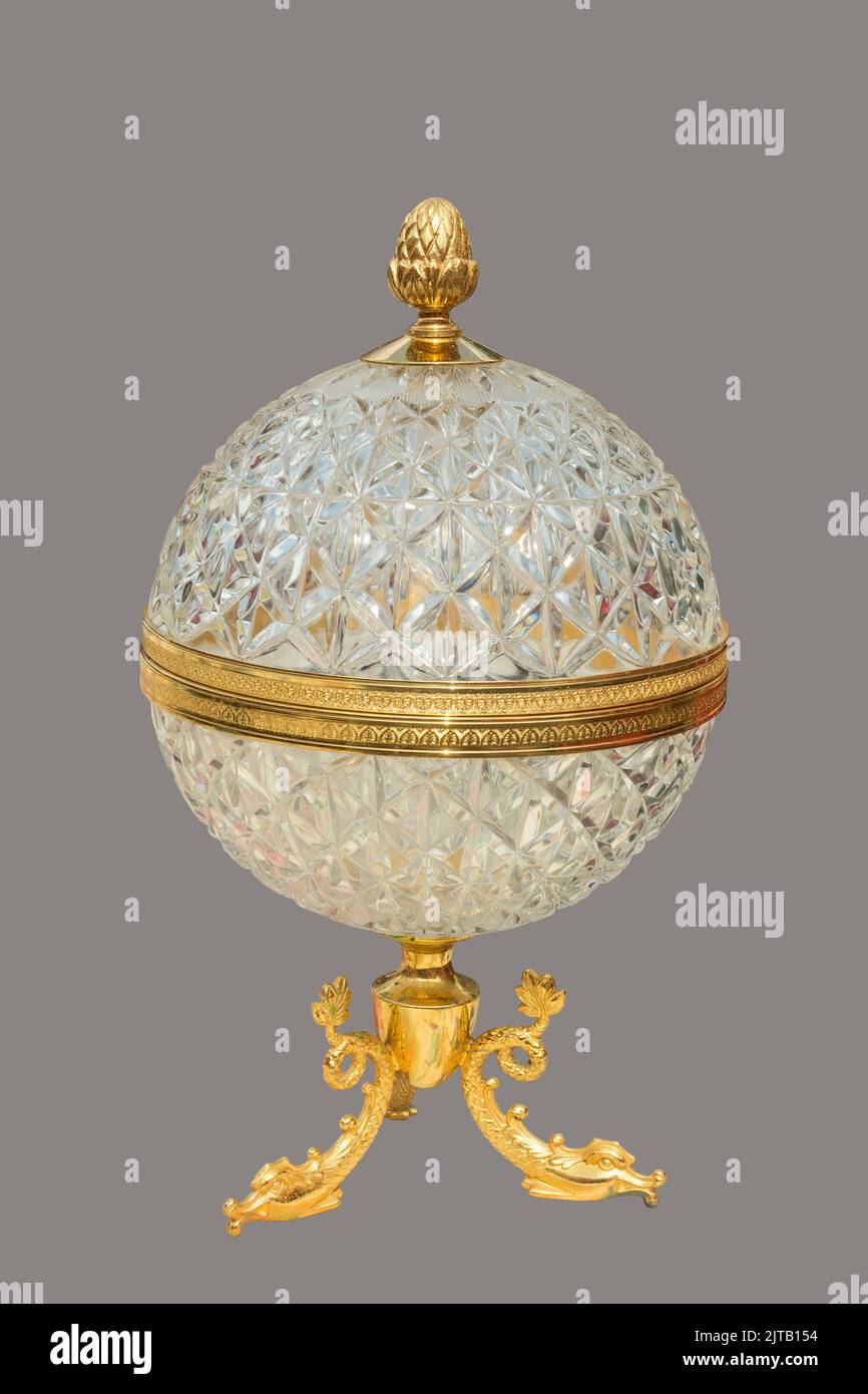 Luxury crystal jar Stock Photo