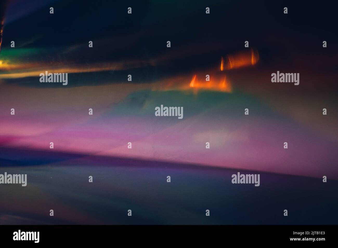 multicolor glow lens flare sunset landscape effect Stock Photo Alamy