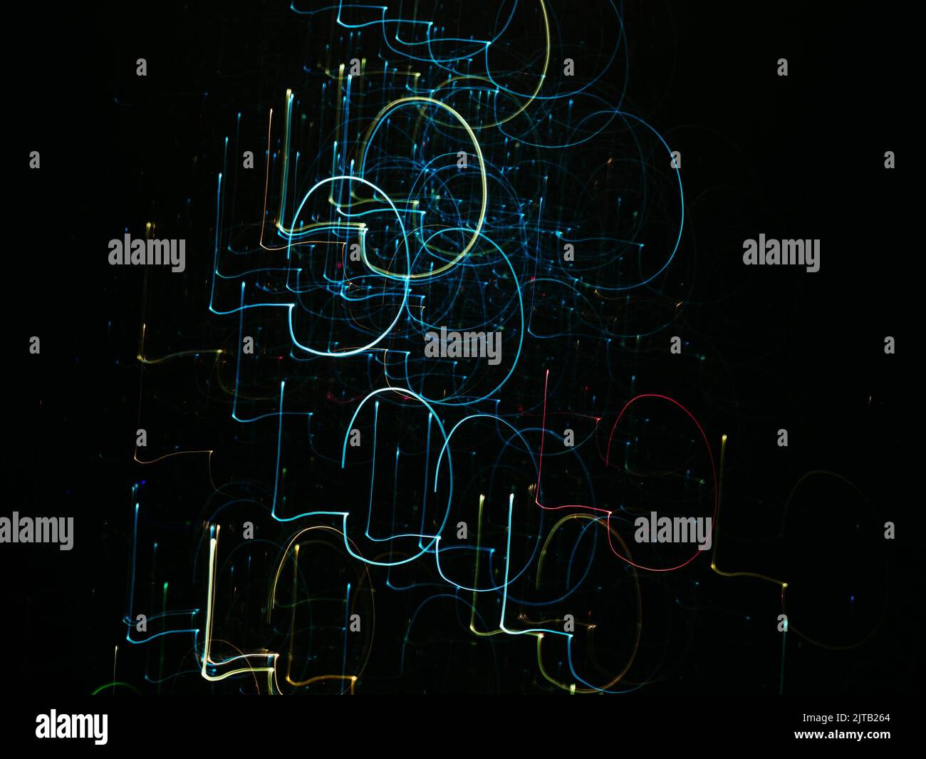 Blue swirly curvy lines hi-res stock photography and images - Alamy