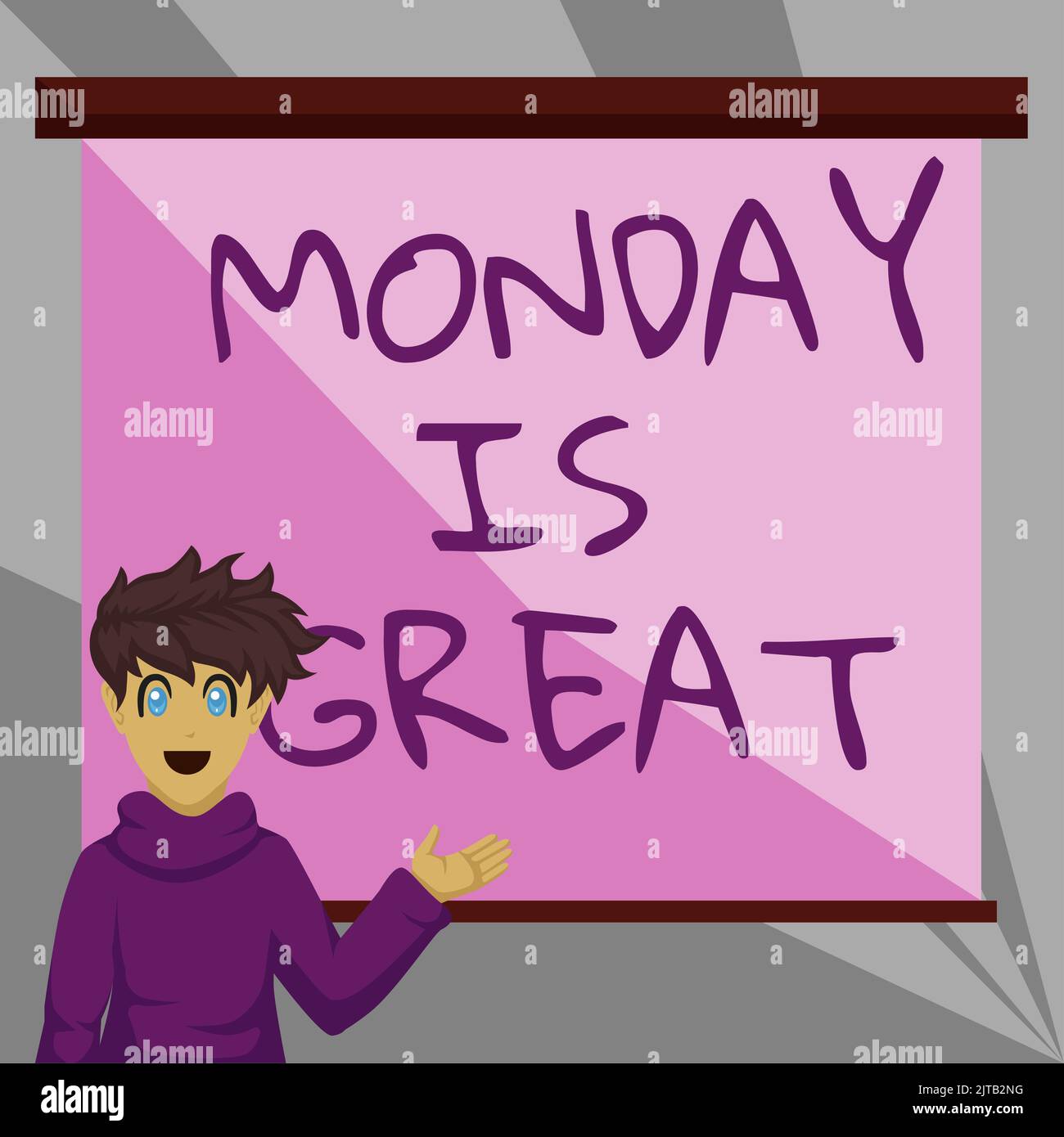 Text caption presenting Monday Is Great. Word Written on Excellent ...