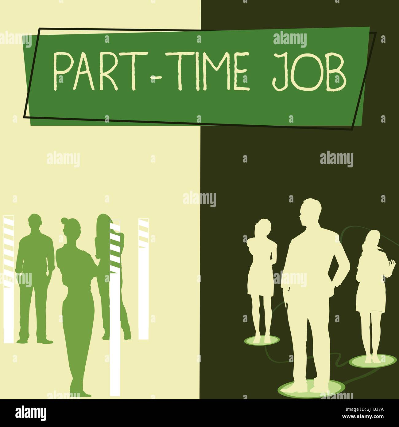 Inspiration showing sign Part Time Job. Concept meaning Working a few ...