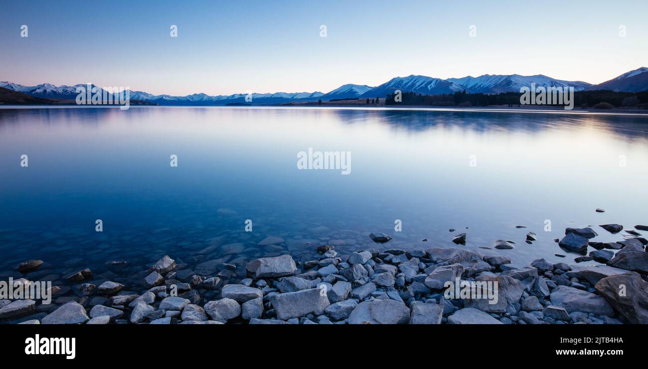 Lake Tekapo Sunrise in New Zealand Stock Photo - Alamy