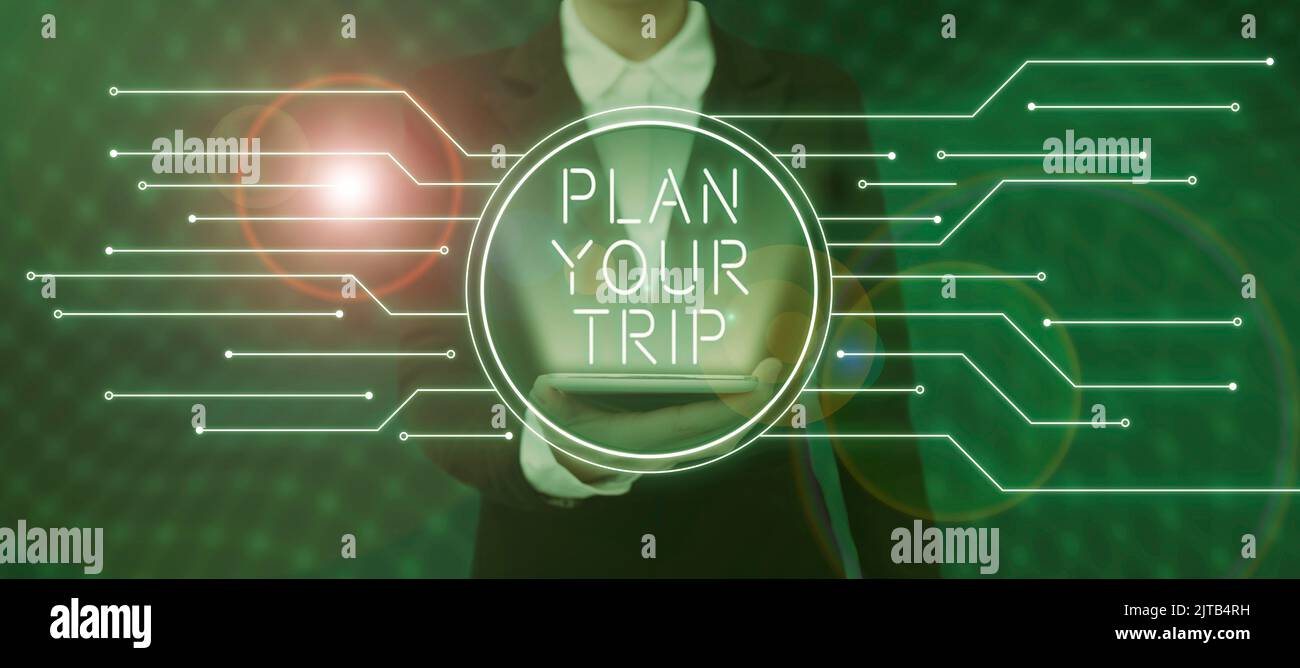 Text showing inspiration Plan Your Trip. Concept meaning Schedule activities to enjoy while traveling abroad Blank Color Ribbons Representing Creative Stock Photo