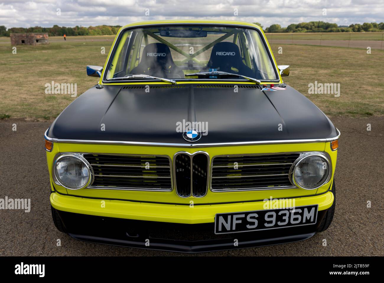 1973 BMW 2002 ‘NFS 936M’ on display at the Bicester Heritage Scramble celebrating 50 years of BMW M Stock Photo