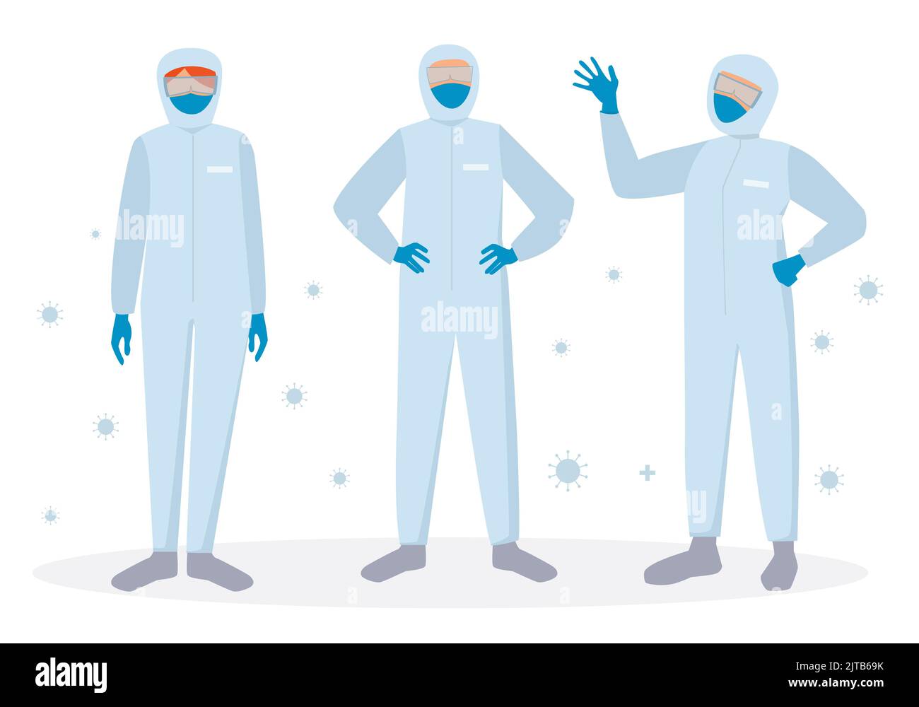 team of epidemiologists and medical people and personal Stock Vector ...
