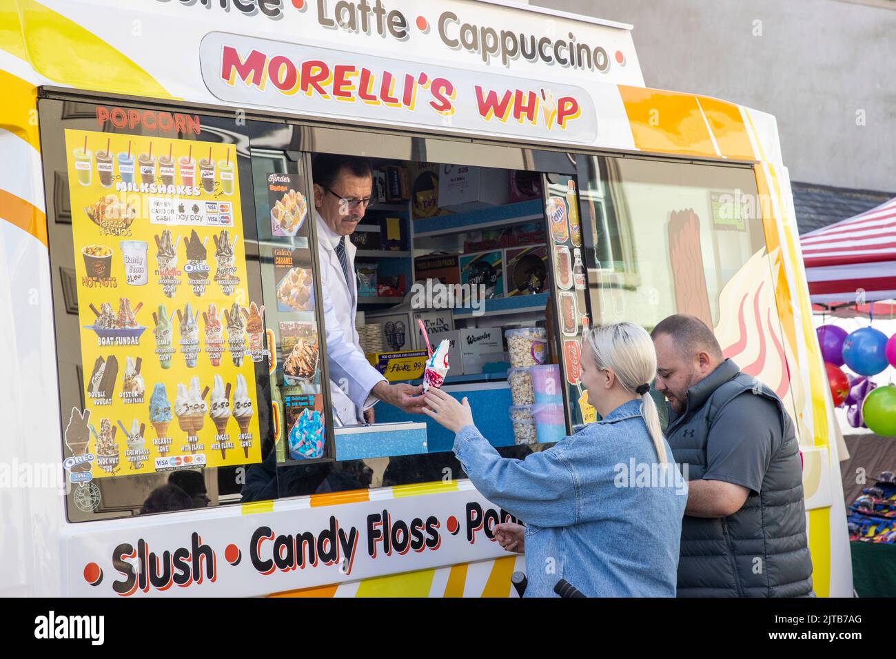 Ice cream being served from Morelli's Whip during the Ould Lammas Fair