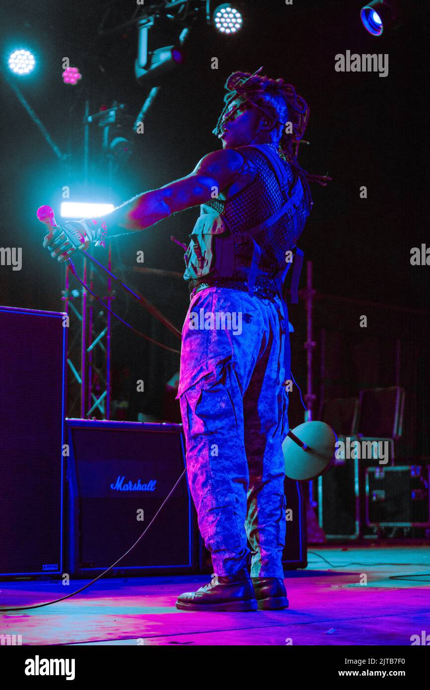 HO99O9 play at Leeds Festival on Sunday 28th August 2022, headlining the Festival Republic Stage which is presented by IHG hotels and resorts Credit: Tracy Daniel/Alamy Live News Stock Photo
