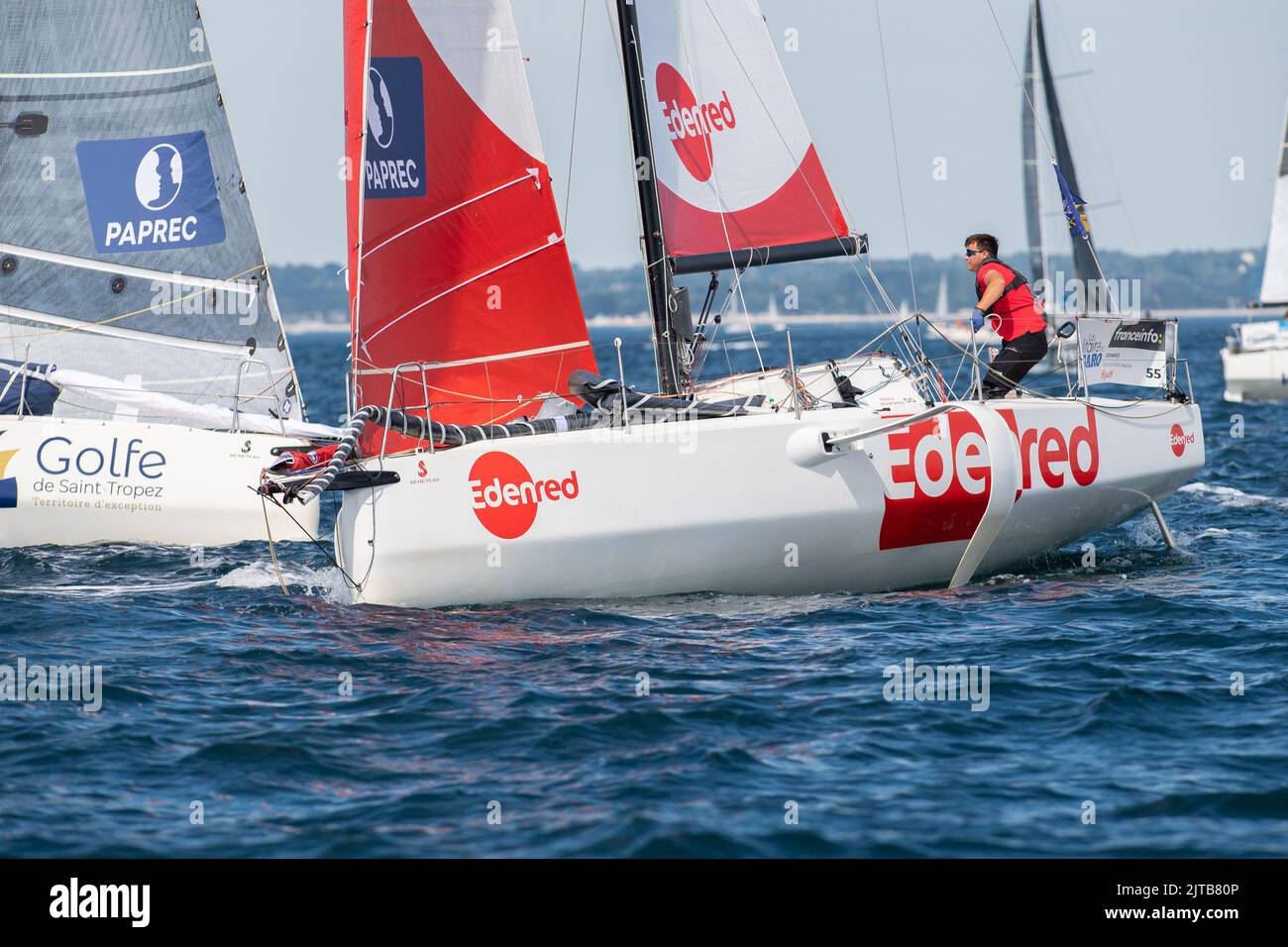 Basile Bourgnon, Edenred during the La Solitaire du Figaro 2022, Stage 2, Monohull 3