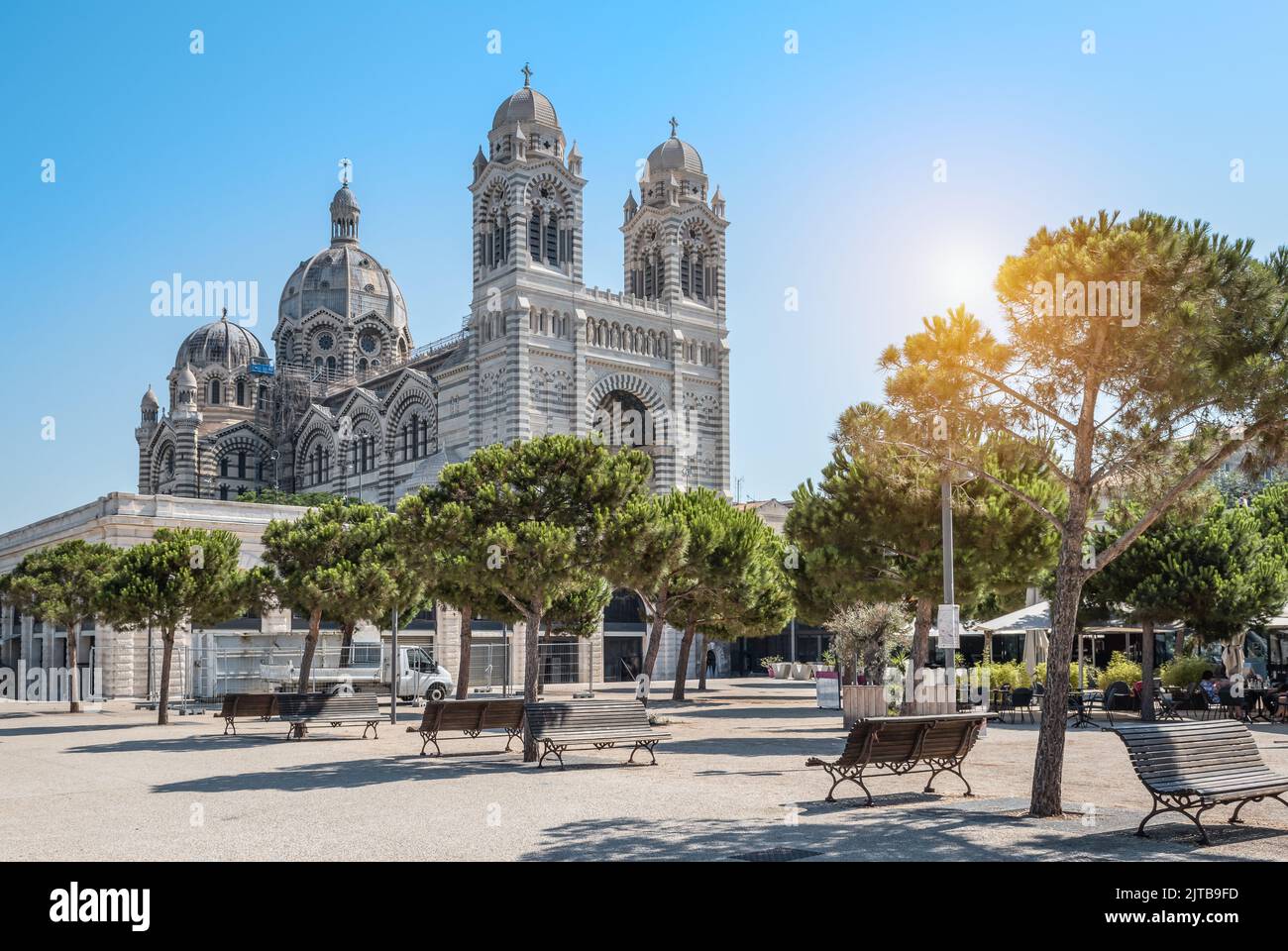 Cathedral of Saint Mary Major, Roman Catholic Church in Marseille, France. Stock Photo