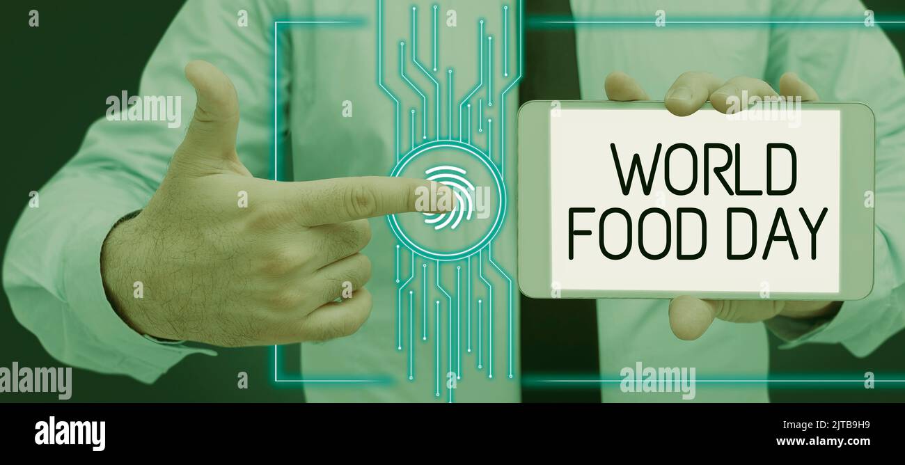 Inspiration showing sign World Food Day, Concept meaning World day of ...