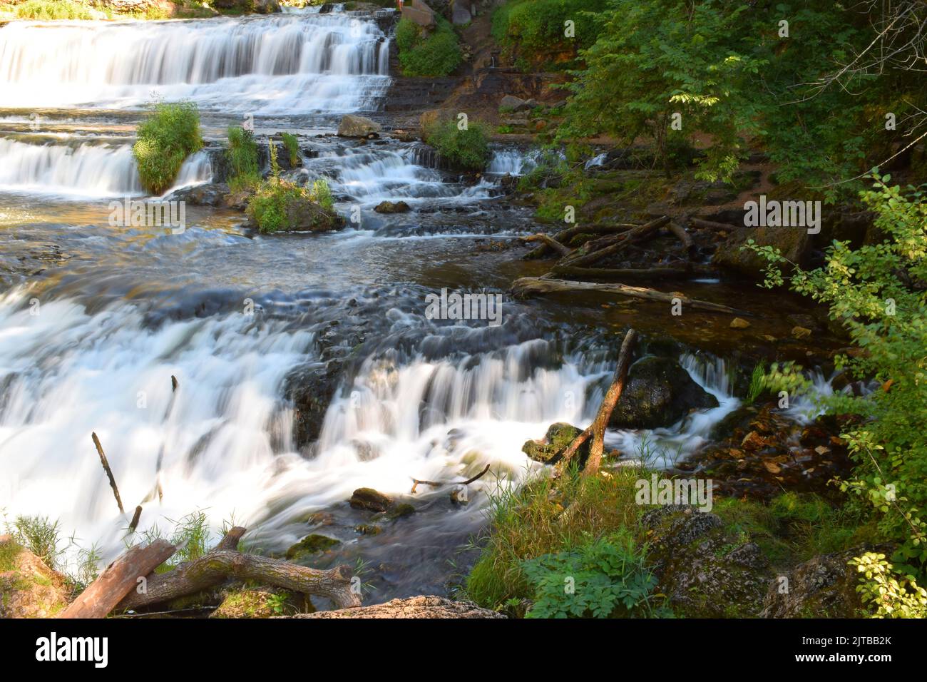 Waterfalls At Willow River State Park In Northwestern Wi Stock Photo