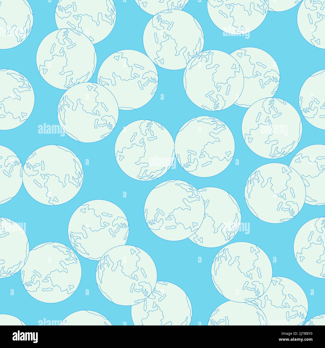 Planet earth engraved seamless pattern. Vintage sphere of world in hand ...