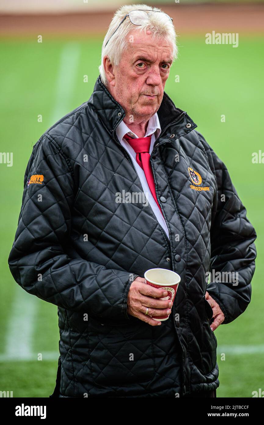 Parry's International Wolves team manager Peter Adams during the SGB Premiership match between Belle Vue Aces and Wolverhampton Wolves at the National Speedway Stadium, Manchester on Monday 29th August 2022. (Credit: Ian Charles | MI News) Credit: MI News & Sport /Alamy Live News Stock Photo