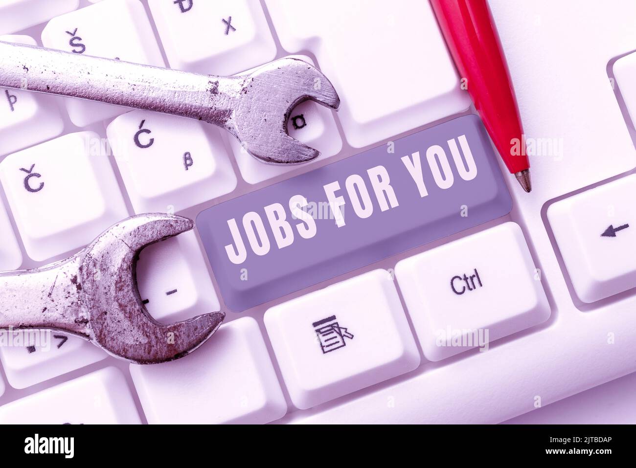 Sign displaying Jobs For You. Business showcase List of available