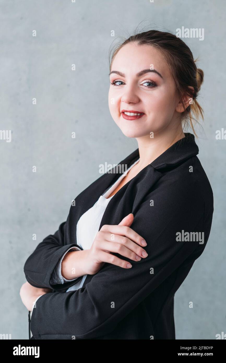 young business woman portrait successful corporate Stock Photo