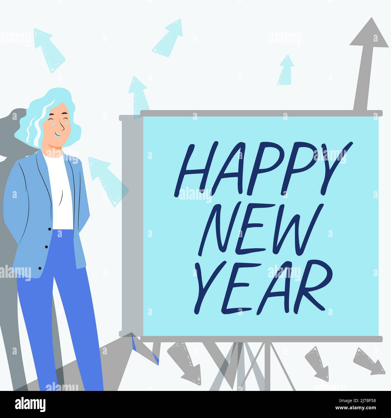 Hand writing sign Happy New Year. Business approach Greeting