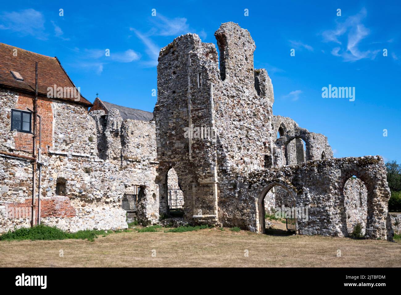Leiston Abbey ruins in Leiston, Suffolk, England. Stock Photo