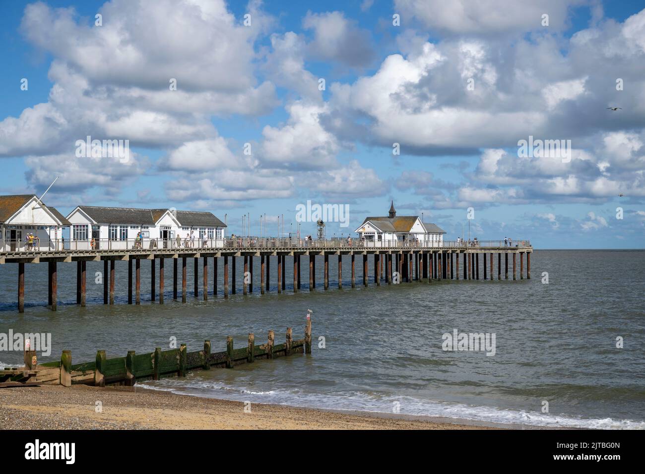 A general view of Southwold Pier in Southwold, Suffolk, England. Stock Photo