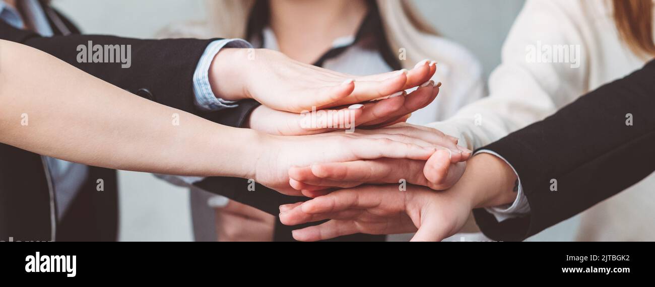 teamwork unity business women power support Stock Photo Alamy