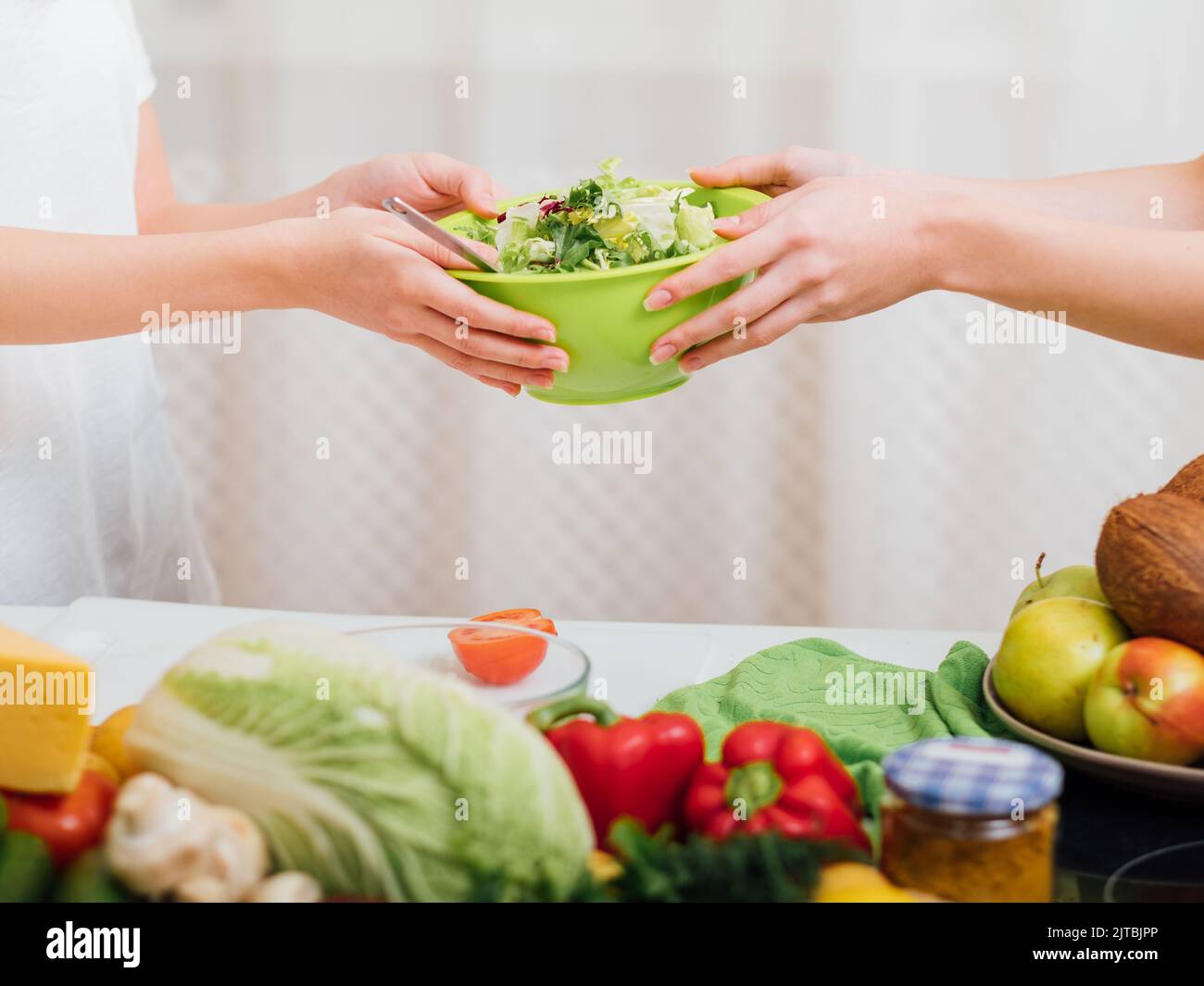 organic foods healthy eating habit fresh salad Stock Photo Alamy