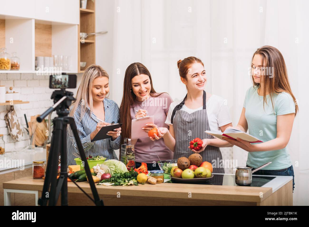 healthy nutrition lifestyle blogging recipe video Stock Photo
