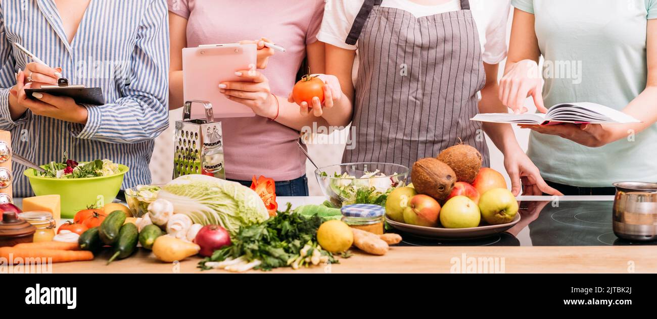 cooking class food hobby healthy eating lifestyle Stock Photo