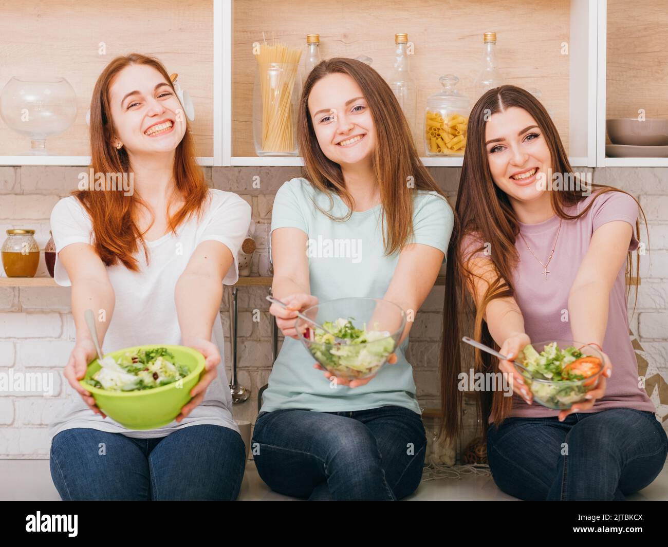 clean eating organic salad recipe healthy food Stock Photo