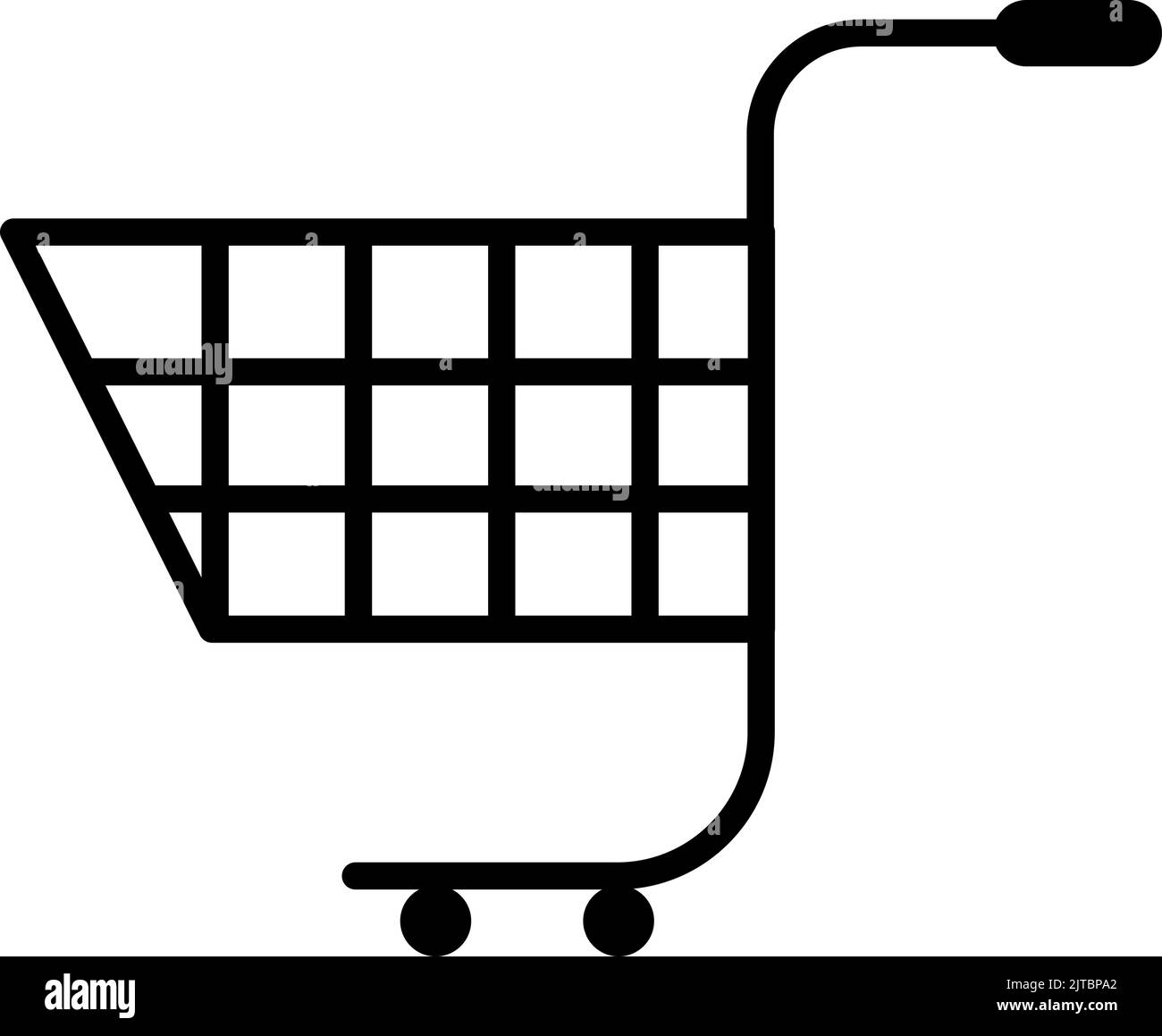 Vector shopping cart icon or logo. flat design illustration with