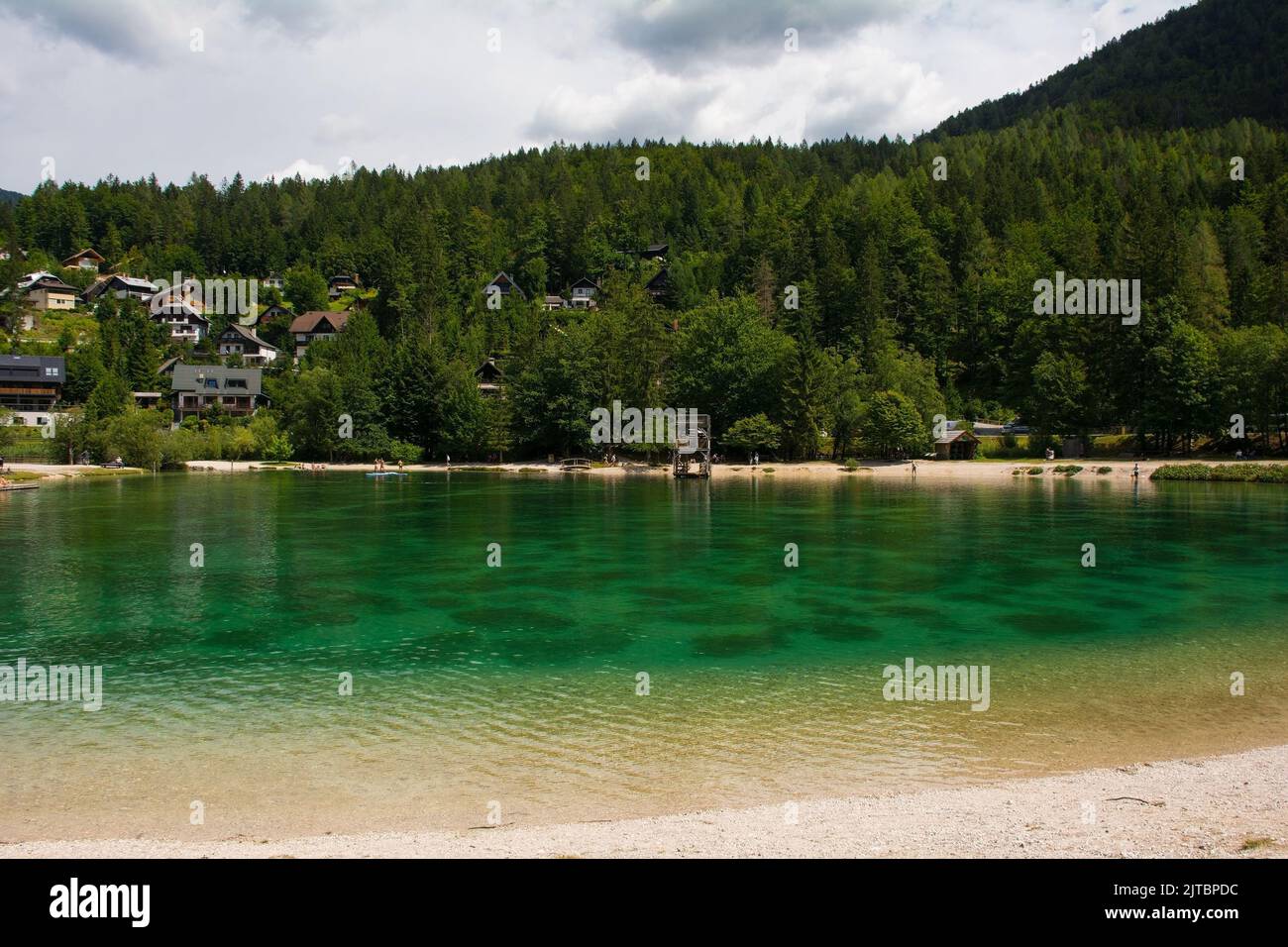 Jasna Lake near Kranjska Gora in the Upper Carniola region of north
