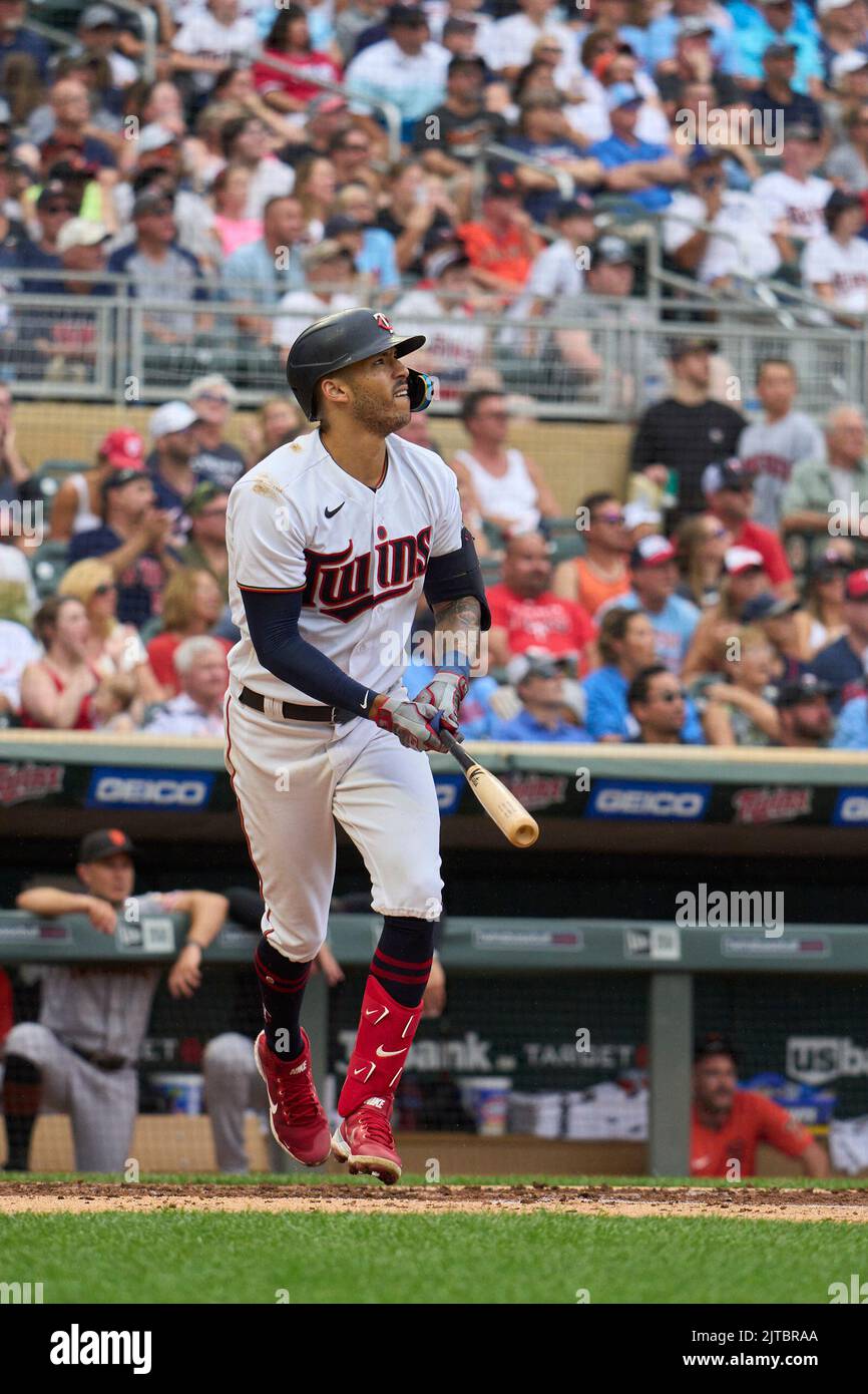 Minneapolis, US, August 28 2022 Minnesota shortstop Carlos Correa (4