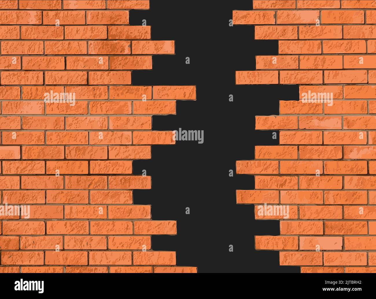 Red brick wall hole, vector illustration Stock Vector Image & Art Alamy