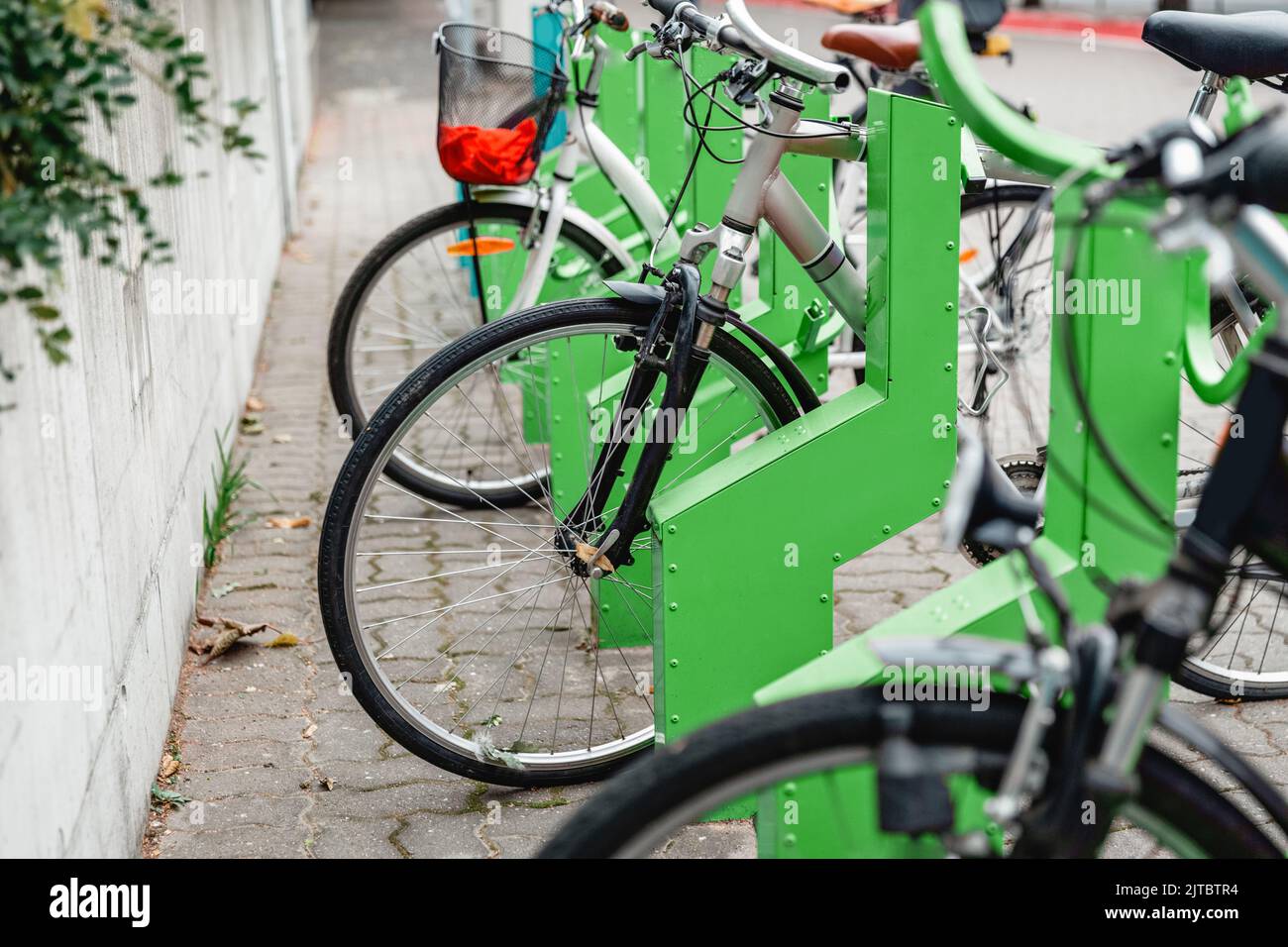 electric bike charging station in city Stock Photo Alamy