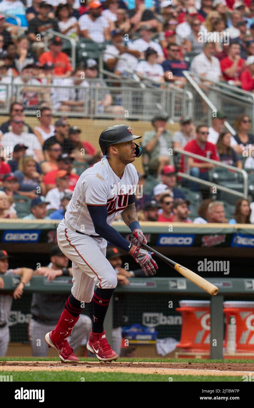 Minneapolis, US, August 28 2022 Minnesota shortstop Carlos Correa (4