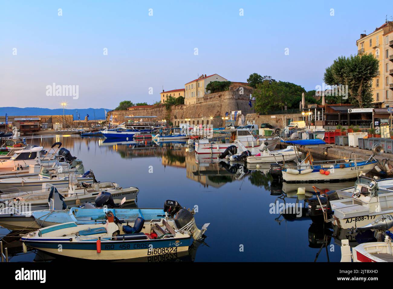 Motorboats, fishing vessels and recreational watercraft at the port of