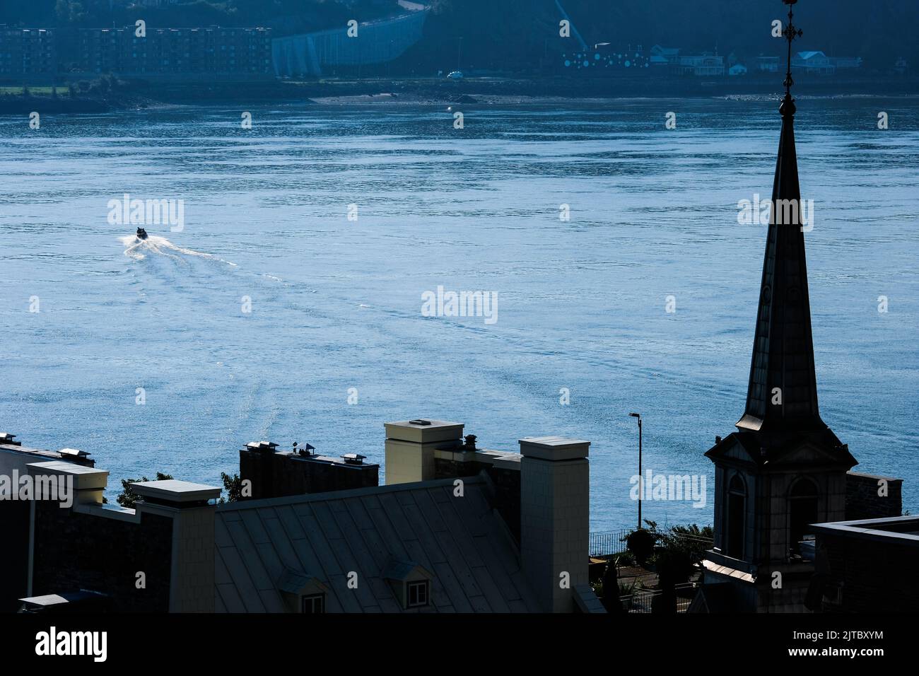 St. Lawrence River in old port, Quebec City, Quebec, Canada. Stock Photo