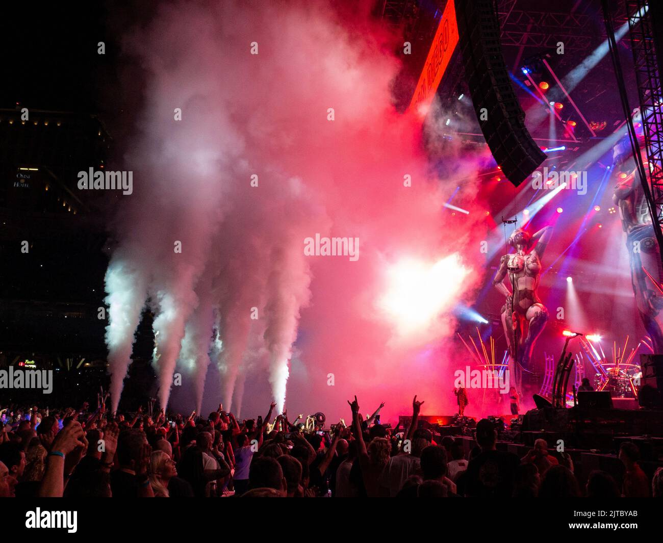 August 28, 2022, San Diego, California, USA The rock band Mötley Crüe