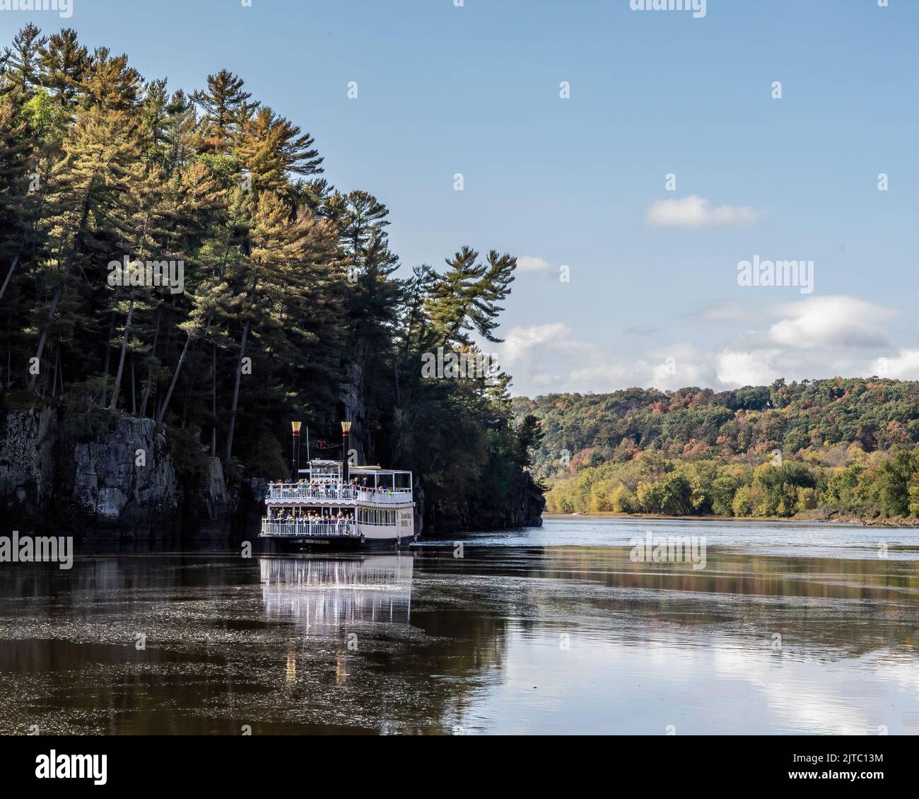 Taylors Falls Princess taking passengers on the Taylors Falls Scenic