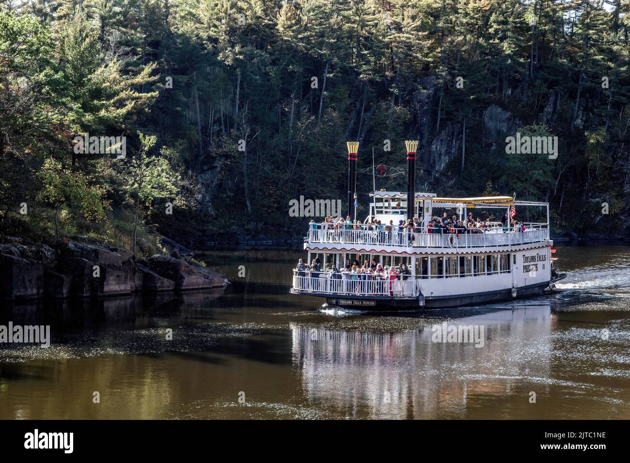 Taylors Falls Princess taking passengers on the Taylors Falls Scenic