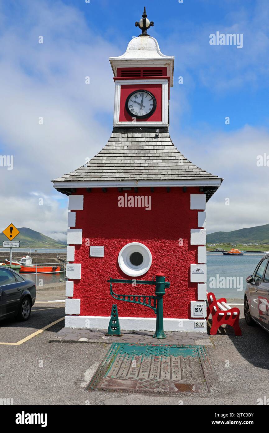 The Clock Tower at Knightown in County Kerry Stock Photo