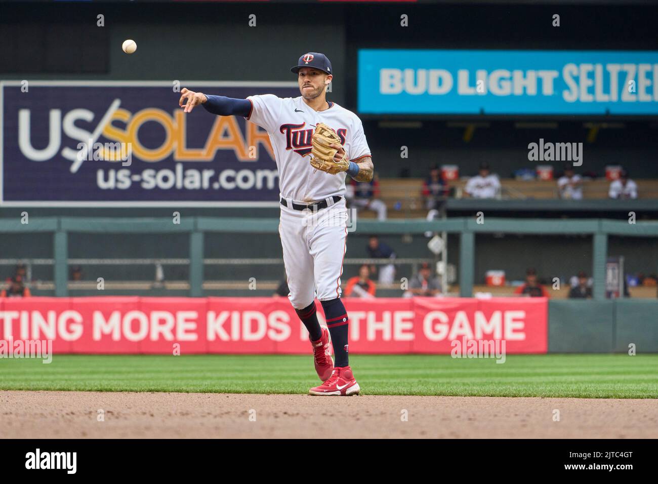 Minneapolis, US, August 28 2022 Minnesota shortstop Carlos Correa (4