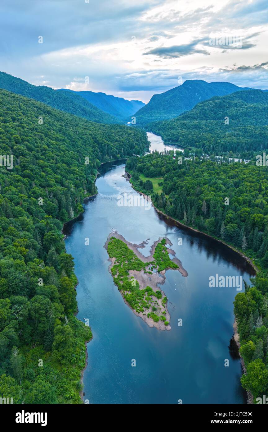 Aerial view of Jacques-Cartier National Park Stock Photo