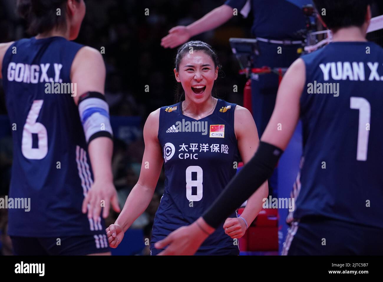 ANKARA, TURKIYE JUNE 04, 2022 Jin Ye in China vs Italy VNL Pool