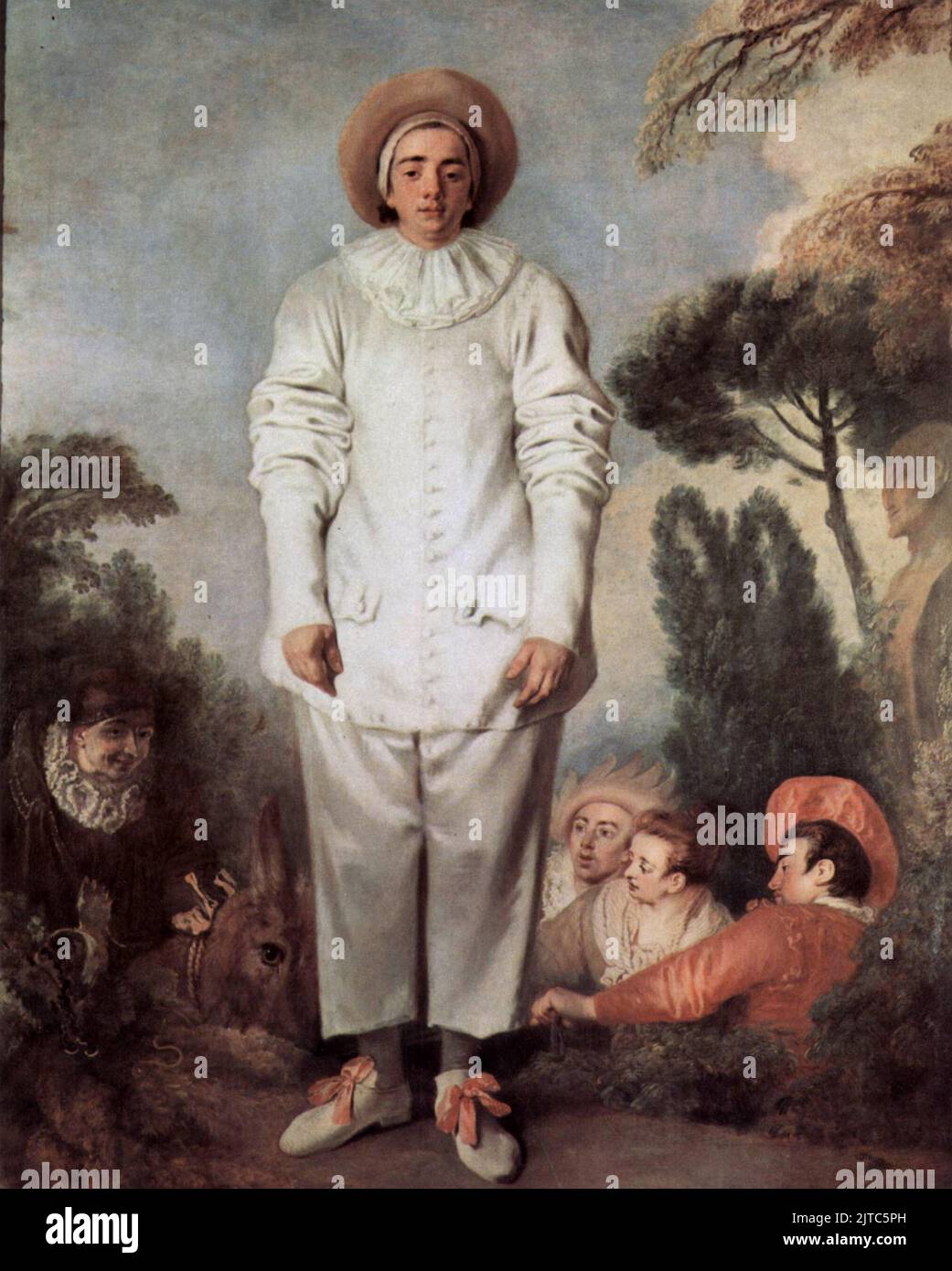 Pierrot, c. 1718–1719, Painting by Jean-Antoine Watteau Stock Photo