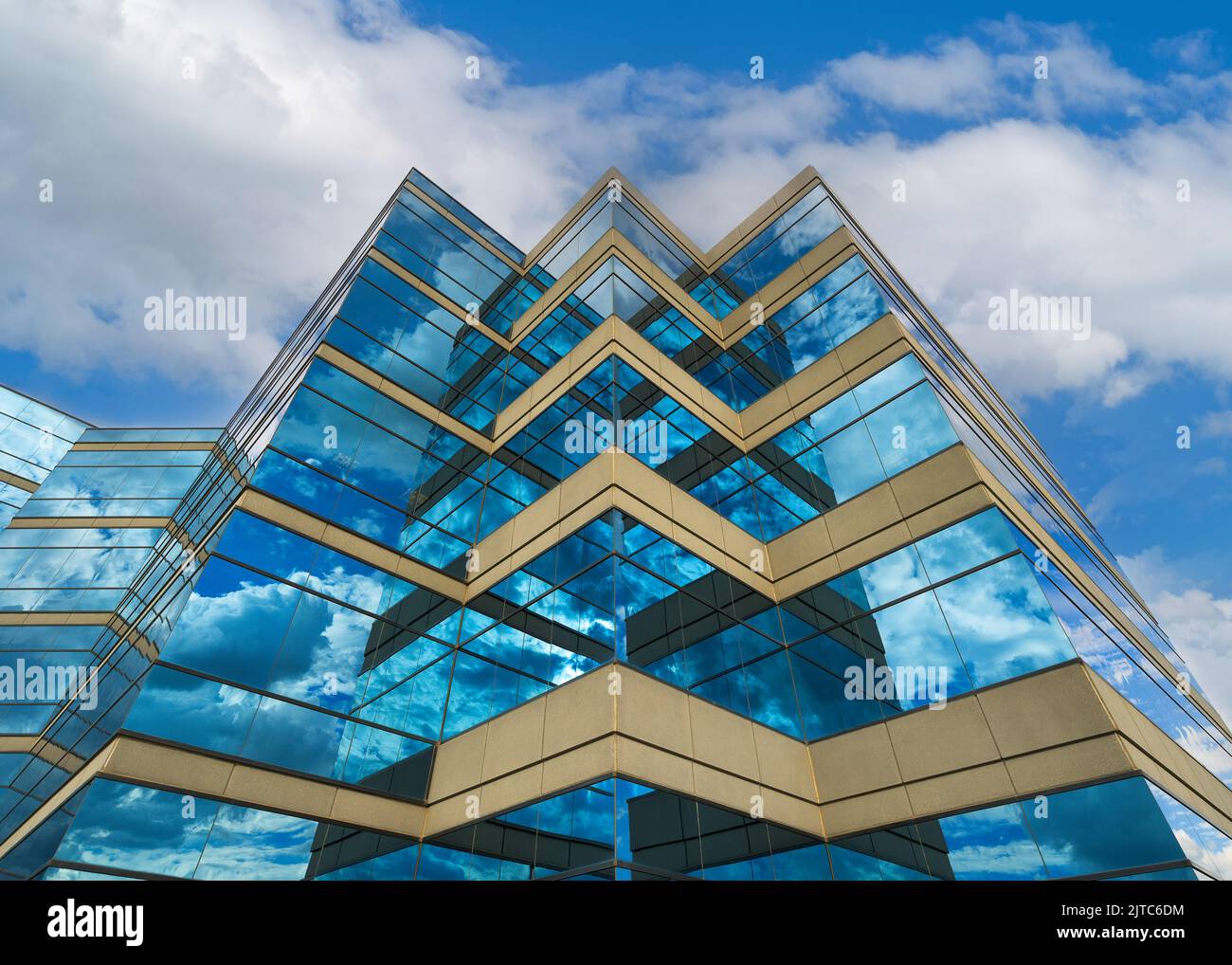Modern glass blue reflective office building (Briargate Office Center