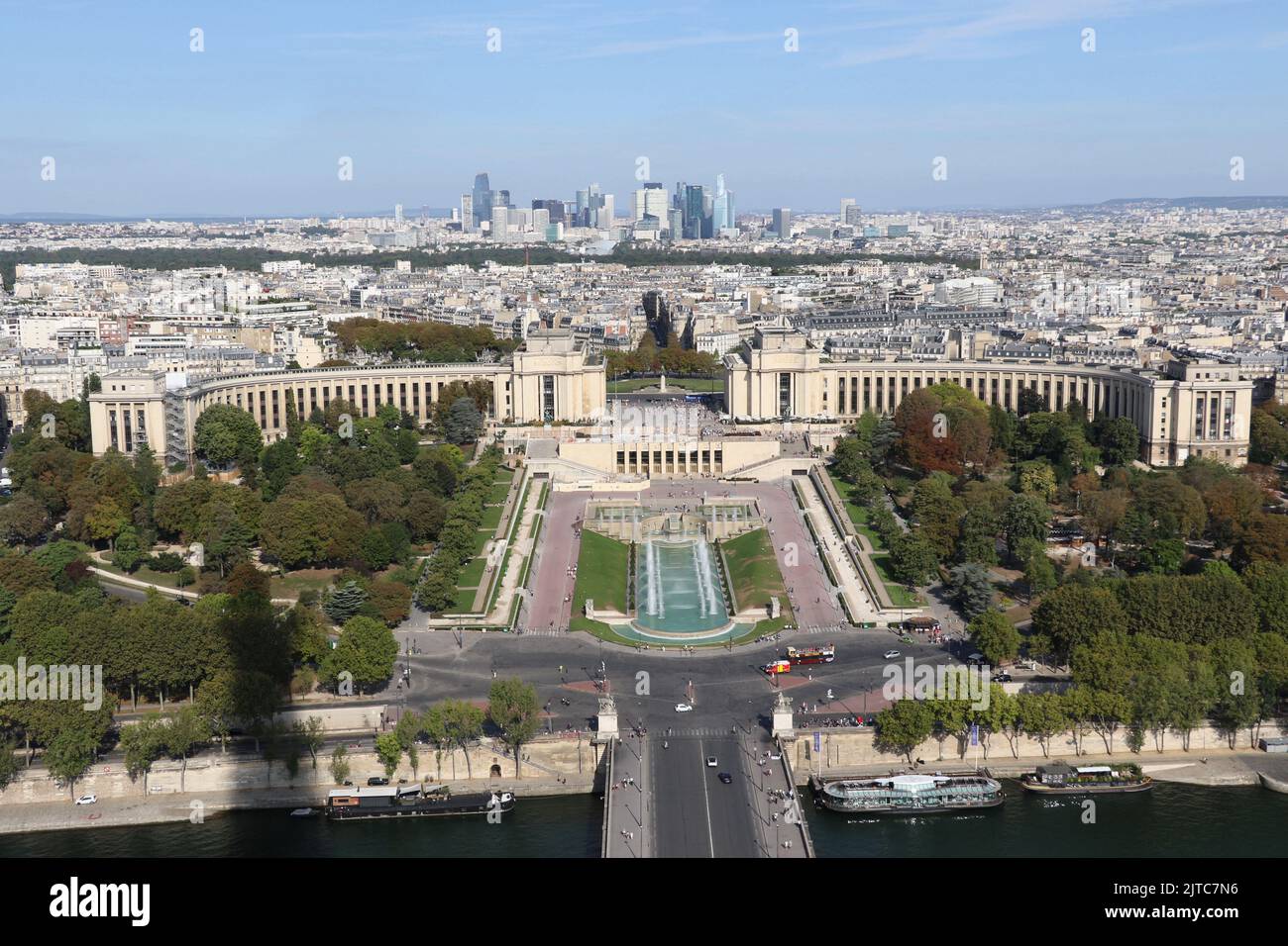 Aerial view of the Trocadero square in Paris Stock Photo - Alamy