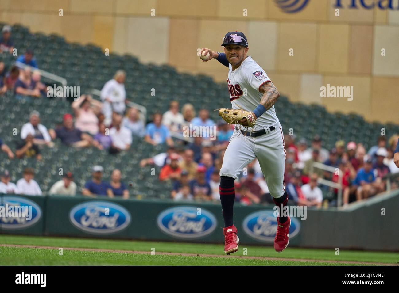 Minneapolis, US, August 28 2022 Minnesota shortstop Carlos Correa (4